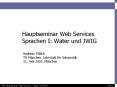 Hauptseminar Web Services Sprachen I: Water und JWIG PowerPoint PPT Presentation