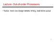 Lecture: Out-of-order Processors PowerPoint PPT Presentation