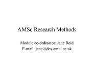 AMSc Research Methods