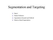 Segmentation and Targeting