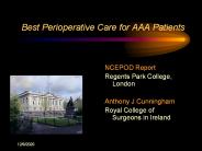 Best Perioperative Care for AAA Patients