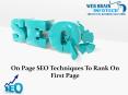 On Page SEO Techniques To Rank On First Page of Google PowerPoint PPT Presentation