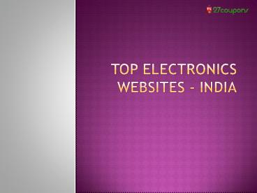 Top 5 electronics websites