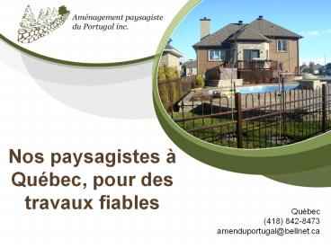 Aménagement paysager à Québec par nos paysagistes