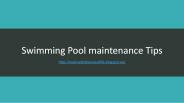 Swimming pool maintenance tips