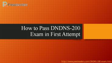 Passleaders DNDNS-200 Dumps