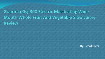 Best Masticating Juicer Review