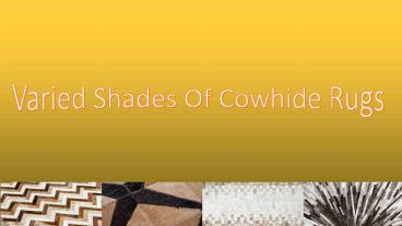 Varied Shades Of Cowhide Rugs