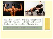 Best Muscle Building Supplements