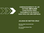 DIMENSIONAMENTO DE UM SISTEMA WETLAND CONSTRU