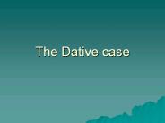 The%20Dative%20case