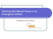 Working with Mental Illness in an Emergency Shelter