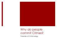 Why do people commit Crimes?