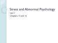 Stress and Abnormal Psychology PowerPoint PPT Presentation