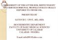 ASSESSMENT OF THE LITTER SIZE, BIRTH WEIGHT AND SERUM HORMONAL PROFILE OF RATS ORALLY EXPOSED TO CRUDE OIL. PRESENTED BY SAVIOUR U. UFOT, MSc; MBA  BIOCHEMISTRY DEPARTMENT FACULTY OF BASIC MEDICAL SCIENCES UNIVERSITY OF CALABAR CALABAR - PowerPoint PPT Presentation