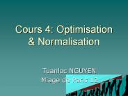 Cours 4: Optimisation
