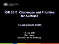 IGR%202010:%20Challenges%20and%20Priorities%20for%20Australia PowerPoint PPT Presentation