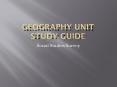 Geography Unit Study Guide PowerPoint PPT Presentation