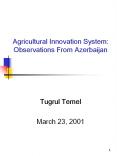 Agricultural Innovation System: Observations From Azerbaijan PowerPoint PPT Presentation
