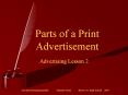Parts of a Print Advertisement PowerPoint PPT Presentation