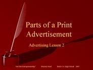 Parts of a Print Advertisement