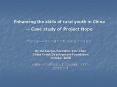 Enhancing the skills of rural youth in China -- Case study of Project Hope  ???? PowerPoint PPT Presentation