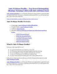 Auto Webinar Profits Review & GIANT bonus packs
