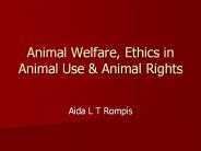 Animal Welfare, Ethics in Animal Use