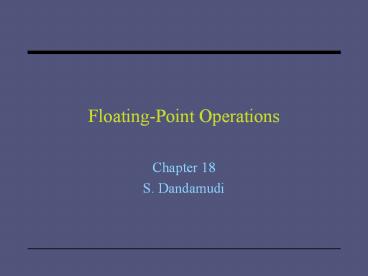 Floating-Point Operations