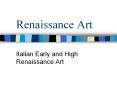 Renaissance Art PowerPoint PPT Presentation