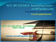 ACC 497 GENIUS  Something Great -acc497genius.com