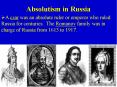 Absolutism in Russia PowerPoint PPT Presentation