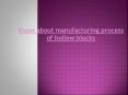 What are the steps to manufactue hollow building blocks? PowerPoint PPT Presentation