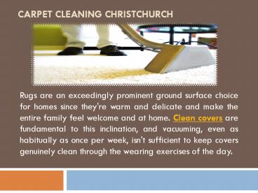 Carpet Cleaning Christchurch