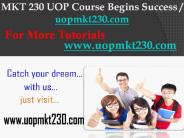 MKT 230 UOP Course Begins Success / uopmkt230dotcom