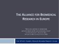 The Alliance for Biomedical Research in Europe   PowerPoint PPT Presentation