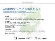 WINNING IN THE LONG RUN ?