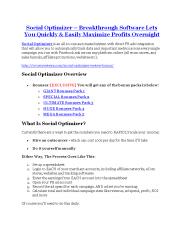 Social Optimizer Review & GIANT Bonus
