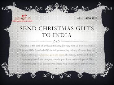 Send Christmas Gifts To India | Send Gifts To India
