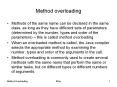 Method overloading PowerPoint PPT Presentation