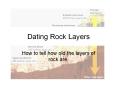 Dating Rock Layers PowerPoint PPT Presentation