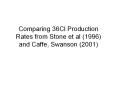 Comparing 36Cl Production Rates from Stone et al (1996) and Caffe, Swanson (2001) PowerPoint PPT Presentation