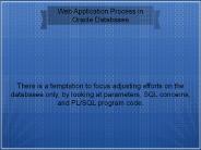 Web Application Process in Oracle Databases