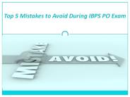Top 5 Mistakes to Avoid During IBPS PO Exam