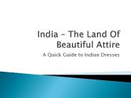 India – The Land of Beautiful Attire