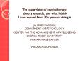 The supervision of psychotherapy: theory, research, and what I think I have learned from 30  years of doing it PowerPoint PPT Presentation