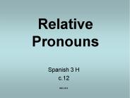 Relative Pronouns
