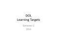 DOL Learning Targets PowerPoint PPT Presentation