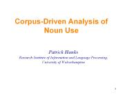 Corpus-Driven Analysis of Noun Use