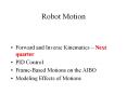 Robot Motion PowerPoint PPT Presentation